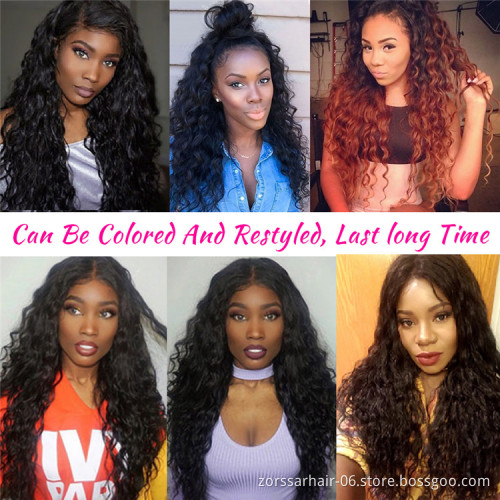 HD Lace Full Virgin Brazilian Human Hair Wigs Deep Wave Curly Transparent Lace Front Human Hair Wigs for Black Women